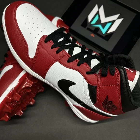 Nike Air Jordan 1 Alpha Menace Mid Chicago Football Cleats Men’s FJ6805-106 s-l400.jpg main image 3